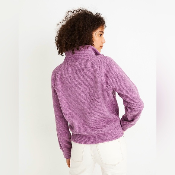 Madewell Fleece Half-Zip Popover Top Small - Picture 3 of 8